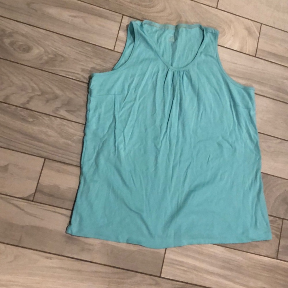 Lands’ end cotton mint green tank top 2x